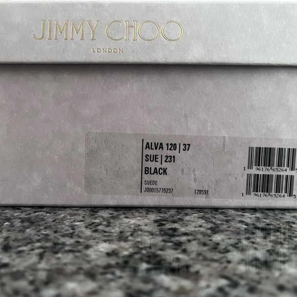 Jimmy Choo London Alva (Black) 120mm stilletos size 37, suede - Picture 4 of 7